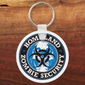 Porte-clés Homeland Zombie Sécurité Crâne - Bleu (Recto)