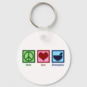 Porte-clés Homéopath Peace Love Homéopathie