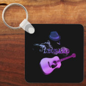 Porte-clés Hommage à Leonard cigarette violet (Recto)