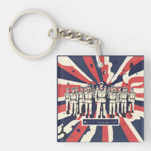Porte-clés "Hommage au service : Joyeuse Journée des Forces A