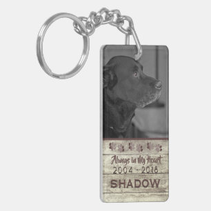 Porte-clés Hommage commémoratif de photo d'animal familier à