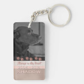 Porte-clés Hommage commémoratif de photo d'animal familier à (Dos)