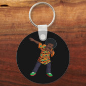 Porte-clés Homme afro-américain Dabing hommes JunetDix noir (Verso)