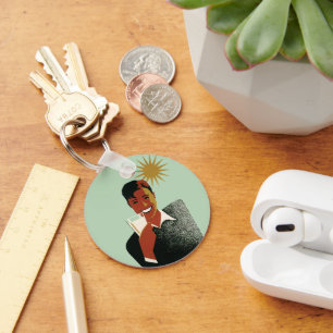 Porte-clés Homme Art Déco Vintage, Boissons Fraîches en Été