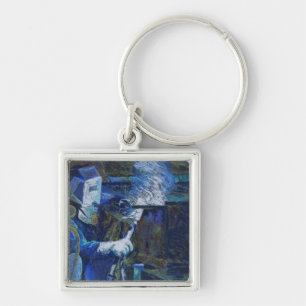 Porte-clés Homme au travail