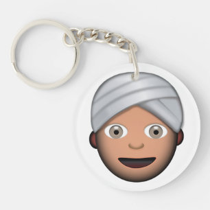 Porte-clés Homme avec le turban Emoji