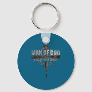 Porte-clés Homme Dieu Mari Papa Grand-Père Graphisme