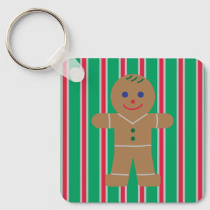 Porte-clés Homme en pain d'épices de Noël amusant et fantaisi