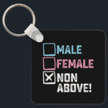 Porte-clés Homme Female Non Ci-Dessus ! Gays transgenres amus<br><div class="desc">Homme Female Non Ci-Dessus ! Drôle transgenre gays lesbiennes</div>