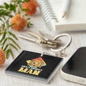 Porte-clés Homme fou de singe (Devant Droit)