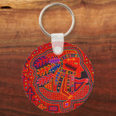 Porte-clés Homme Indien Kuna dans une Canoë (Recto)