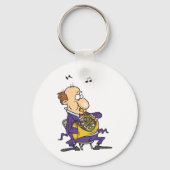 Porte-clés Homme jouant d'un cor d'harmonie (Recto)