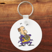 Porte-clés Homme Jouant Une Corne Française (Recto)