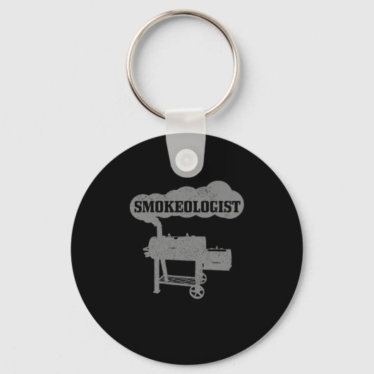 Porte-clés Homme Smokeologiste BBQ Grilling Chef Fumeur Funny (Recto)