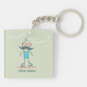 Porte-clés Homme sur Rollerskates (Dos)