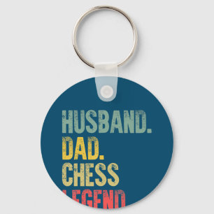 Porte-clés Hommes Drôle Mari Cadeau Papa Échecs Légende
