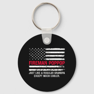 Porte-clés Hommes Pompier Pop Pop Usa Drapeau Fier Pompier Gr