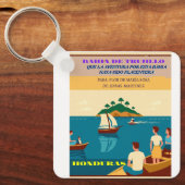 Porte-clés  Honduras BAHIA DE TRUJILLO Retro poster (Recto)