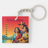 Porte-clés Honduras OLANCHO Retro poster (Dos)