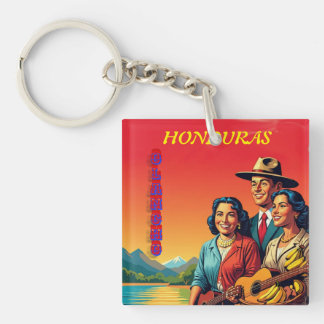 Porte-clés Honduras OLANCHO Retro poster
