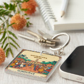 Porte-clés  Honduras  SAN PEDRO SULA  Retro poster (Devant Droit)