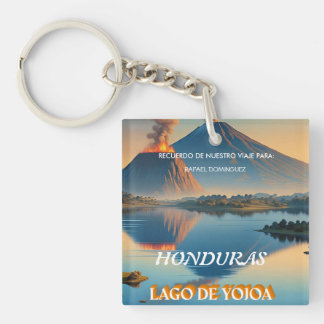 Porte-clés Honduras Yojoa Lake Retro poster
