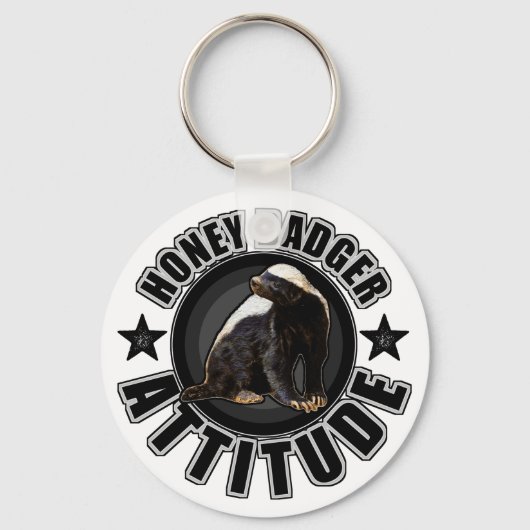 Porte-clés Honey Badger ATTITUDE - Round Design (Recto)