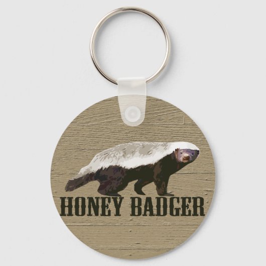 Porte-clés Honey Badger Wild Animal (Recto)