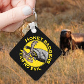 Porte-clés Honey Badgers ne crains pas mal Jaune effrayant An
