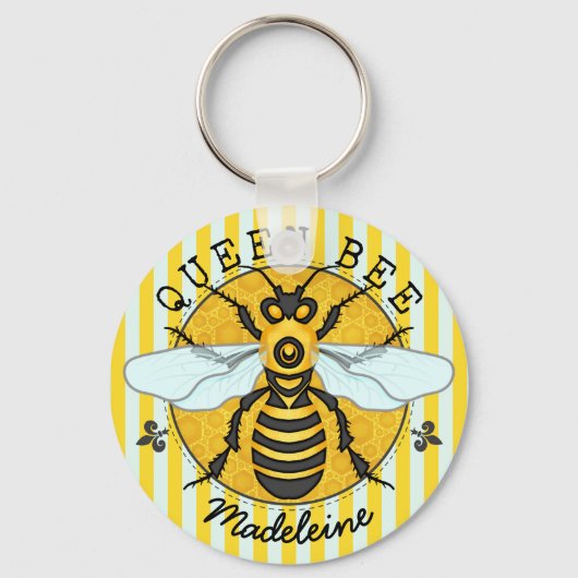 Porte-clés Honeybee Bumblebee Queen Bee Honey | Personnalisé (Recto)