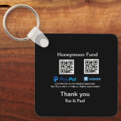 Porte-clés Honeymoon Fund PayPal Venmo QR code Merci (Recto)