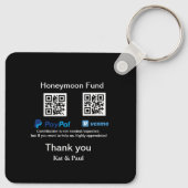Porte-clés Honeymoon Fund PayPal Venmo QR code Merci (Dos)