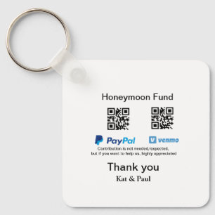 Porte-clés Honeymoon Fund PayPal Venmo QR code Merci