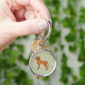 Porte-clés Hongrois Vizsla mignonne Pointer Chien debout Vert (main)