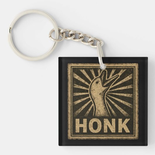 Porte-clés Honk Goose Funny Duck Chicken Mème (Devant)