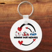 Porte-clés Honorer nos héros Tshirts et cadeaux (Recto)