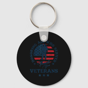 Porte-clés Honorer tous ceux qui ont servi Merci Veterans Day