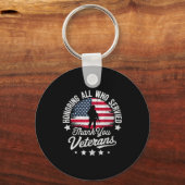Porte-clés Honoring All Who Served Thank You Veterans Day Mil (Recto)