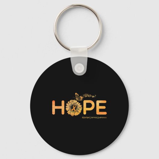 Porte-clés Hope Butterfly Multiple Sclerosis Cadeaux de sensi (Recto)
