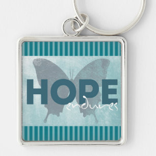 Porte-clés "Hope Endures" Beau Porte - clé papillon bleu