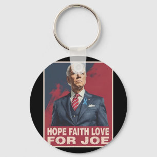 Porte-clés Hope Faith Love For Joe Pray For Joe Standing With