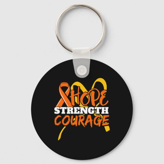 Porte-clés Hope Force Courage Leucémie Cancer Sensibilisation (Recto)