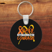 Porte-clés Hope Force Courage Leucémie Cancer Sensibilisation (Recto)