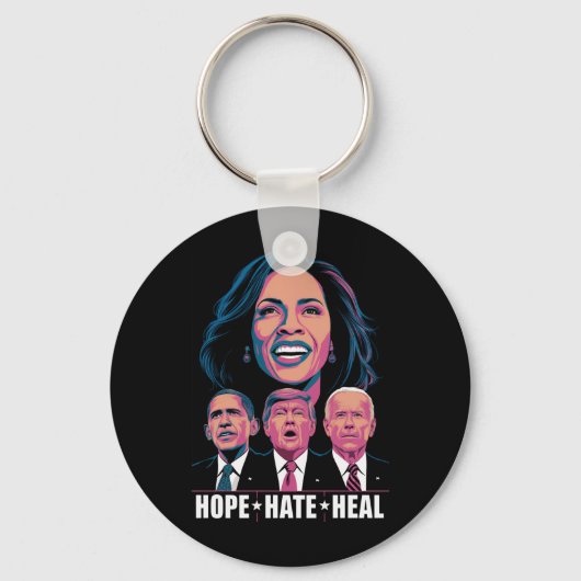 Porte-clés Hope Hate Heal Rise Kamala 2024 (Recto)