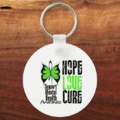 Porte-clés Hope Love Cure Grunge - Sensibilisation à la santé (Recto)