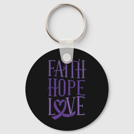 Porte-clés Hope Love - Fibromyalgia Sensibilisation Support P (Recto)