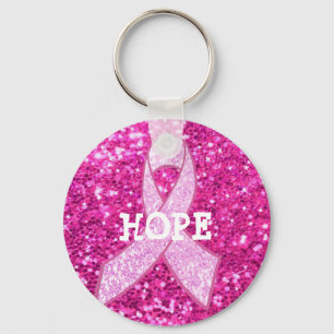 Porte-clés Hope Pink Awareness Ribbon Porte - clé du cancer d