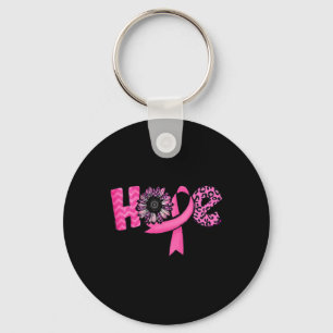 Porte-clés Hope Pink Ribbon Leopard Sunflower Breast Cancer A