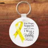 Porte-clés Hope Support Cure Je porte un ruban - Ewing Sarcom (Recto)