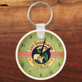 Porte-clés Horaire de publicité chocolat Art nouveau (Recto)